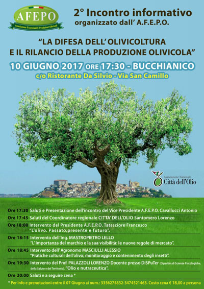 La difesa dell'olivocoltura e il rilancio della produzione olivicola - 2o incontro formativo